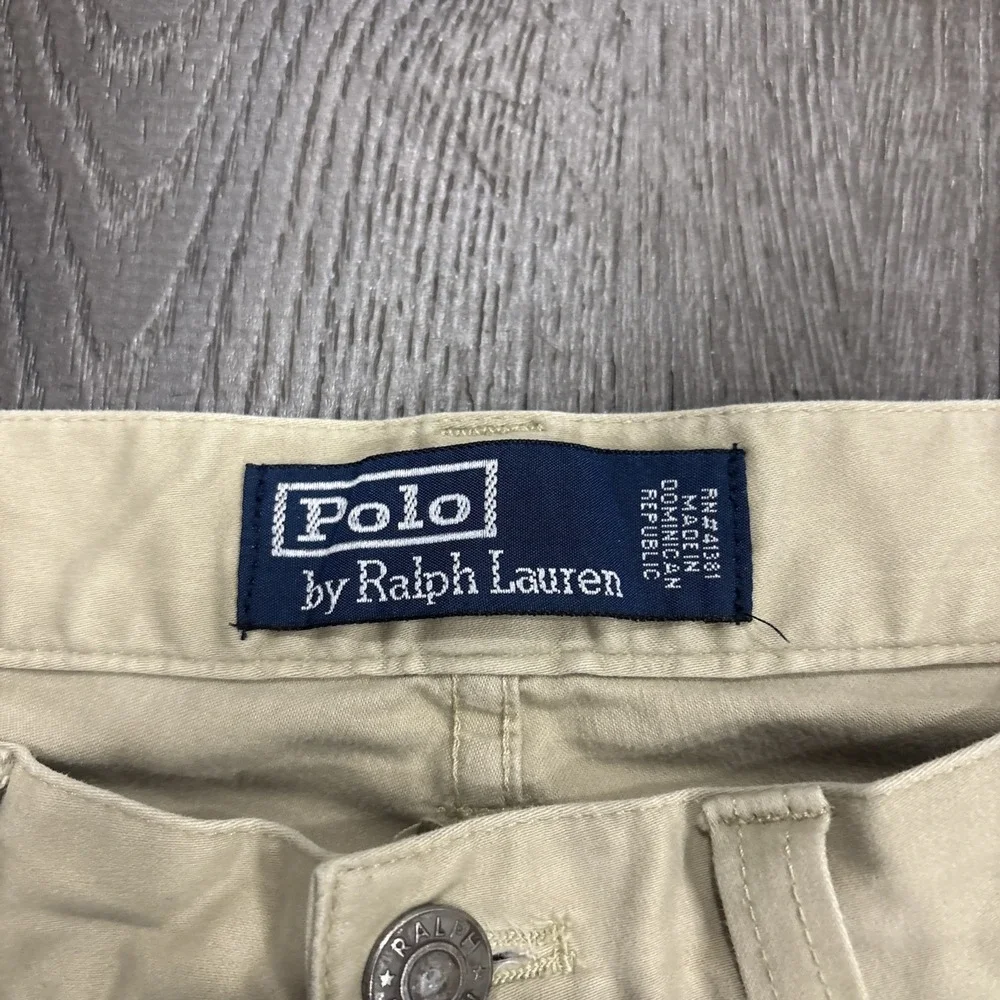 Vintage Polo Ralph Lauren 5 Pocket Twill Pants 34x30 Khaki Relaxed Straight